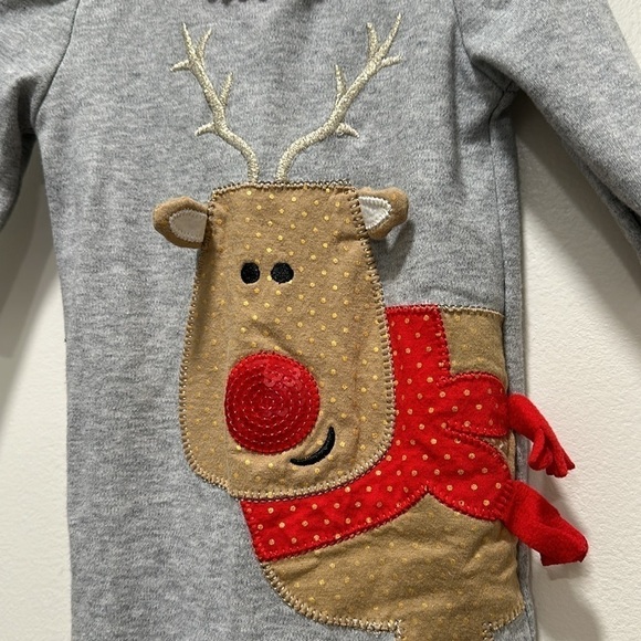 Gigil Rudolph Ruffle Girls Romper One Piece Outfit Christmas Holiday 3 months - Picture 4 of 8